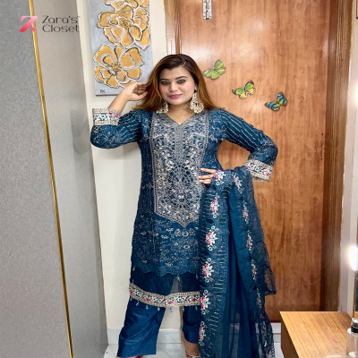 Elegant 3 Piece Stitched Collection by Tawakkal Fabrics