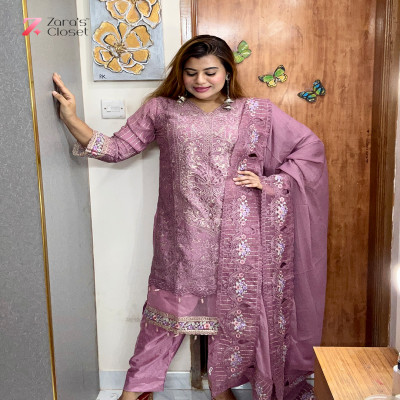 Elegant 3 Piece Stitched Collection by Tawakkal Fabrics